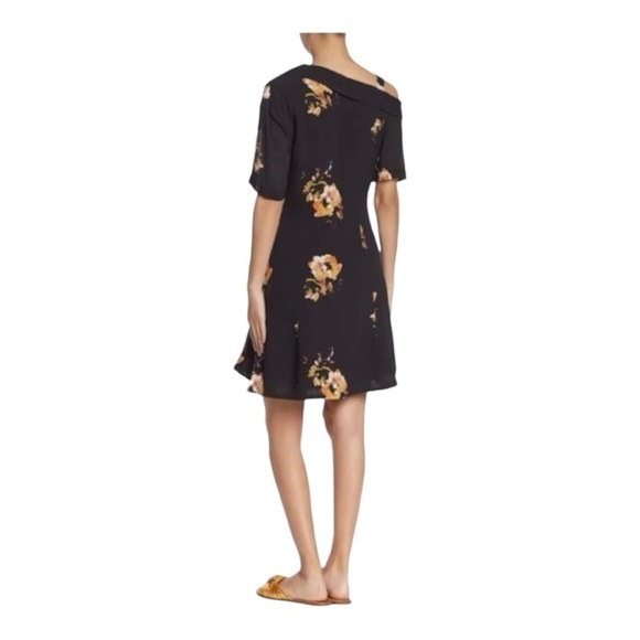 A.L.C. Lucia Floral Print Silk Cold Shoulder Dress NWOT - Picture 6 of 8